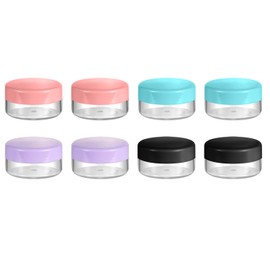 10 Gram 8 pcs Lip Balm Containers Small Plastic Containers Cosmetic Containers Sample Jars Cosmetic Jars Makeup Sample Containers for Lip Balms Lotion Powder Beauty Products