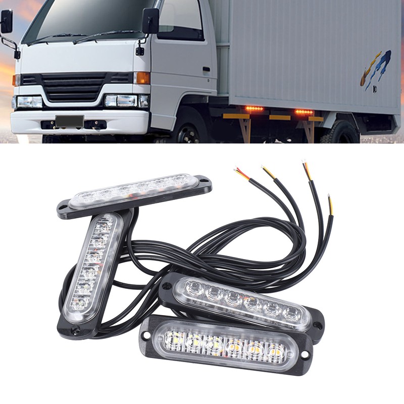 4pcs Side Marker Light Aluminum 12V to 24V 18 Lighting