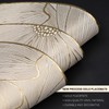 Evevda Gold Vinyl Placemats Set of 6 Flower Placemats Round