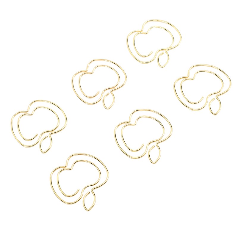 100pcs Fruit Paper Clips Cute Bookmark Pare Clips Portable Funny