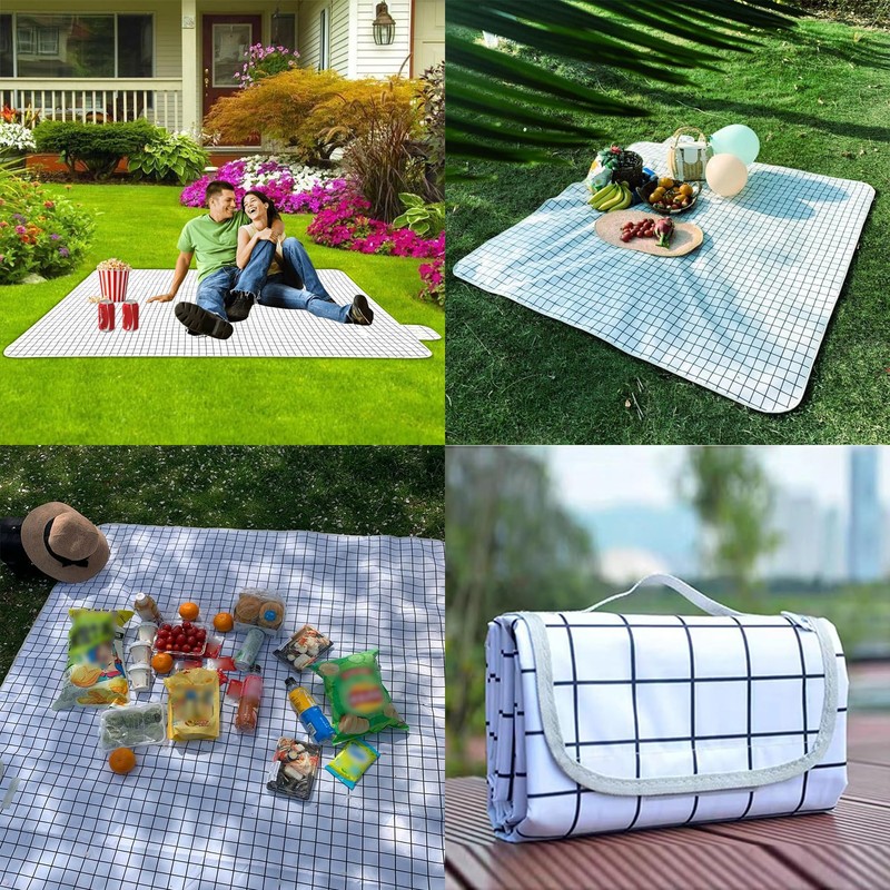 Large Beach Picnic Blanket 200x150cm - Portable, Lightweight, Sandproof, Waterproof