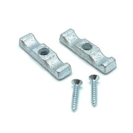 JAM2DAY Pack of 2 Silver Turn Buttons/Catches 50mm With Screws, Galvanised For Shed Doors, Garden, Pens etc.
