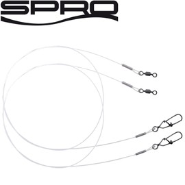 Spro Matt Black Leader Fluoro - 2 Fluorocarbon Spin Leaders for Spin Fishing, Spinning Leader for Spin Fishing, Length / Diameter / Load Capacity: 30 cm / 0.75 mm / 30 kg - 66 lb