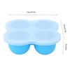 01 Egg Bite Mold, Silicone Egg Steamer, Four Holes Convenient
