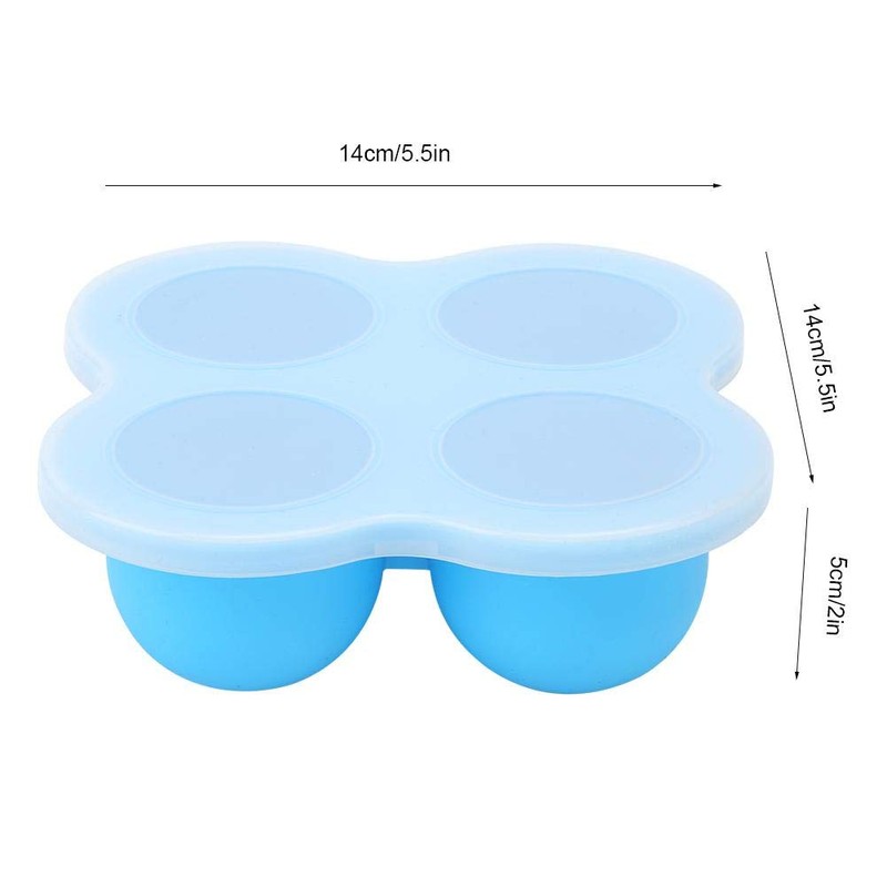 01 Egg Bite Mold, Silicone Egg Steamer, Four Holes Convenient