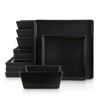 Stone Lain Grace Square Stoneware Dinnerware Set, 12 Piece Service