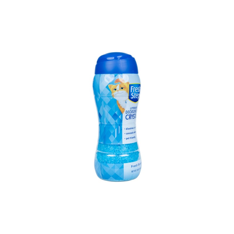 Fresh Step Litter Box Deodorizing Crystals, Fresh Scent, 30oz; Conceals