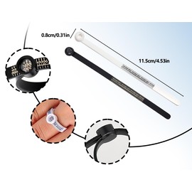 Lhbwhiz Pack of 2 Ring Sizers, Measure Finger Circumference, Reusable Determine Ring Size Gauge Tool with Magnifying Glass, Multi Sizer for Europe (Black/White), Glass