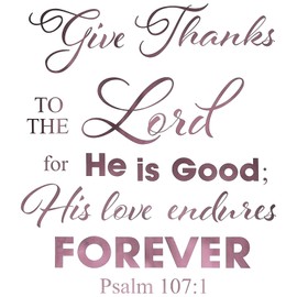 TEHAUX Inspirational Quote Wall Decals, 107:1 Wall Sticker Bible Verse Wall Stickers Motivational Wall Decal for Home