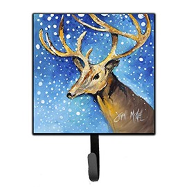 Caroline's Treasures JMK1206SH4 Reindeer Leash or Key Holder, 7Hx4.25W, Multicolor