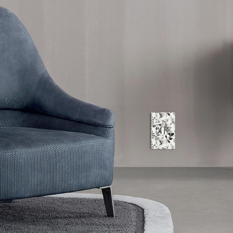Ujkrvesj White Gray Grey Eucalyptus Leaf 1 Gang Single Toggle