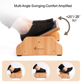 StrongTek Ergonomic Rocking Foot Rest for Under Desk, Adjustable Foot Stool with Non-Slip Surface, Three Positions for Comfort & Stability, Enhances Posture & Circulation, Ideal for Office & Home Use