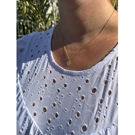 Laimons Girl's Letter Pendant with Cubic Zirconia, Sterling Silver 925, Available in Silver and Gold-Plated, Silver