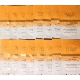 L'Oréal L'OREAL Sublime BRONZE Self-Tanning Perfector & Corrector 0.06 oz Each 16 pk NEW