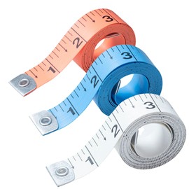 CrafTreat 3-Pack Tape Measure – Dual-Sided Standard & Metric Scales, Soft Flexible Ruler for Body Measurements & Tailoring, 60in/150cm