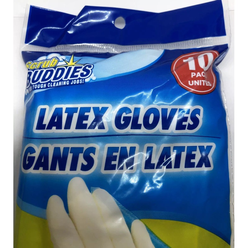 Scrub Buddies Latex Gloves, 10-ct. 2pk Great For Cleaning