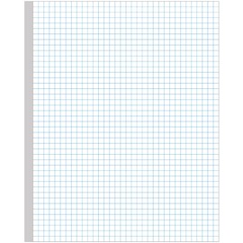 Graph Paper - A4 Grid Paper, 4"x4" Blue Quad Rule, 100Sheets / 200Pages Unpunched Double Sided, 100gsm White Paper, 8.5'' x 11''