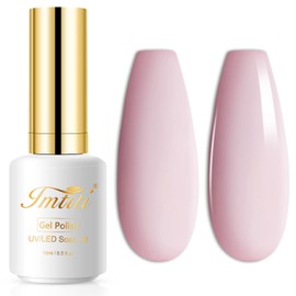 Imtiti Pink Gel Nail Polish, 1 Pcs 15ml Nude Pink Color Soak Off LED Long-Lasting Nail Gel Polish Nail Art Starter Manicure Salon DIY at Home, 0.5 Fluid Ounces