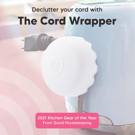 Paquete de 2 organizadores de Cables patentados Resistentes al Calor para electrodomésticos, Cocina, computadoras y más Envolturas de Cable Adhesivas con Base Flexible, Borde Festoneado Seguro