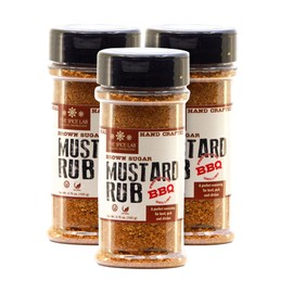 The Spice Lab Brown Sugar Mustard Rub – 2021 Scovie Award Winner - All Purpose Pork Tenderloin & Steak Seasoning – 3 Shaker Jars - Gluten Free & Non GMO Blend for Roasted Vegetables & Poultry - 7158