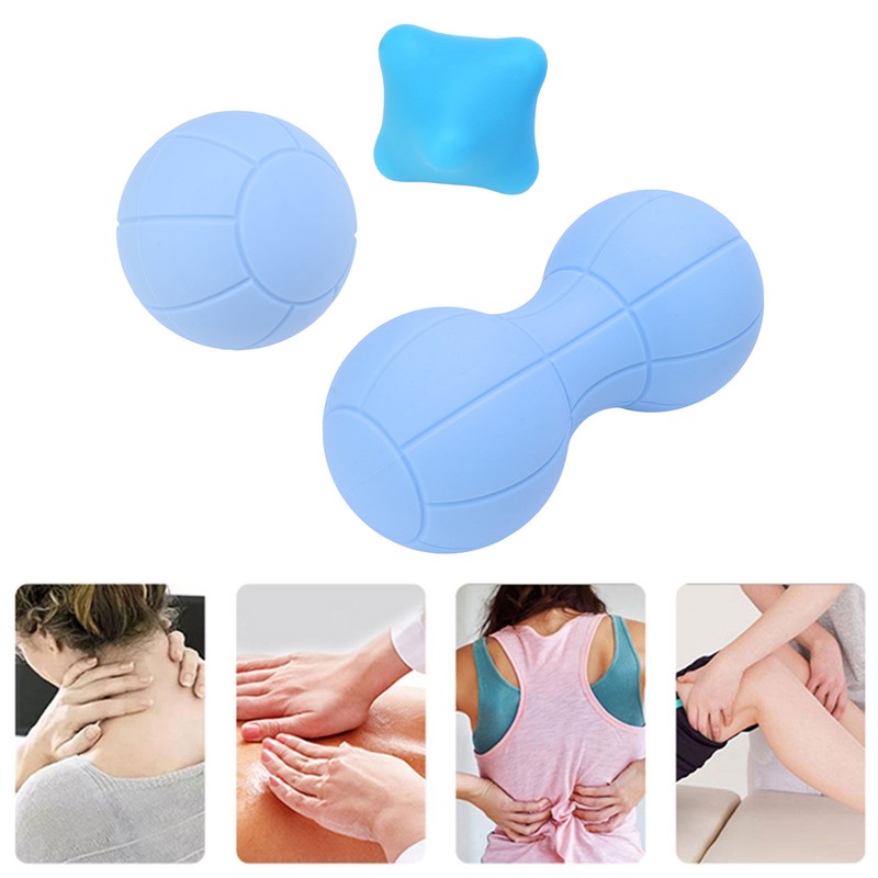 Massage Ball Set 3 Different Silicone Massage Balls for Deep