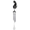 GSC 31104 25 Inch Metal Wind Chime Black Cat