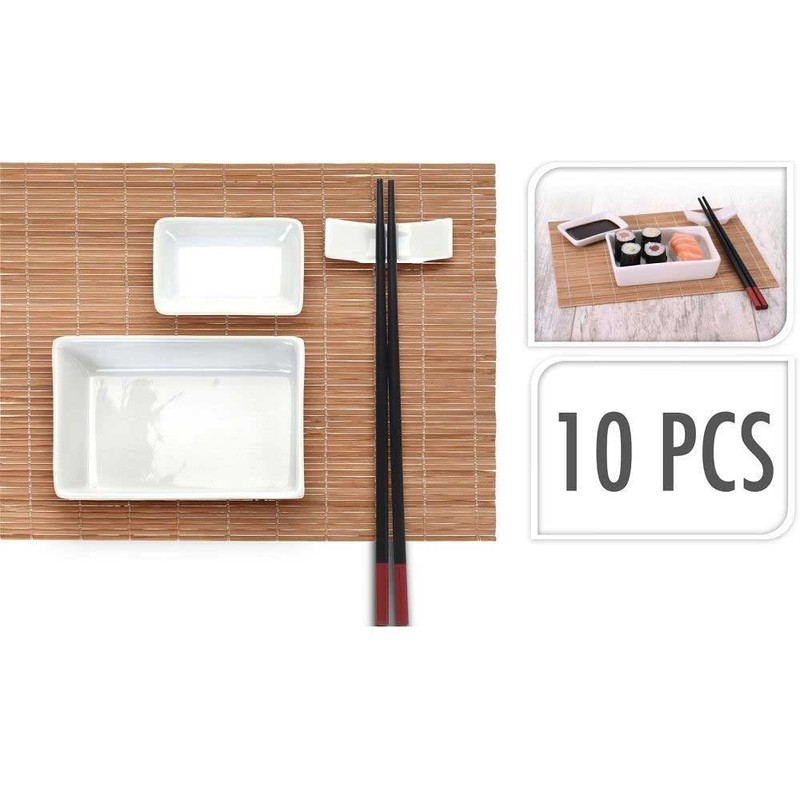10 Piece Sushi Set - 2 x Sushi Plates, 2