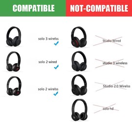 Lektuen Solo 3 Headband Replacement Solo3 Top Head Arch Band Parts Replacement Repair Fix Parts for Solo3 Solo2 Wired/Wireless On-Ear Headphones (Defiant Black-Red)