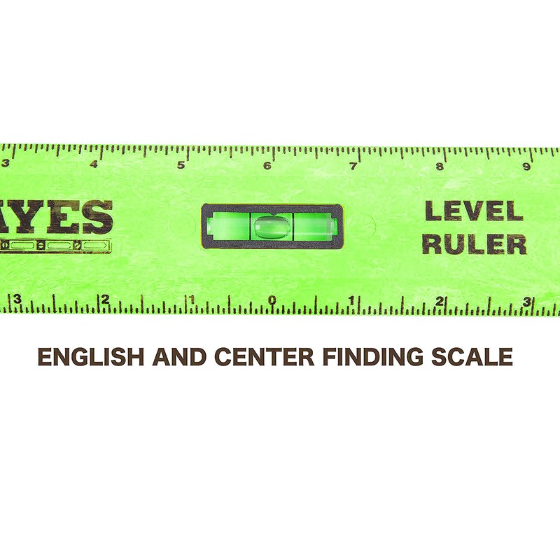 Mayes 10742 Polystyrene Level Ruler 12", Precision Measuring and Leveling