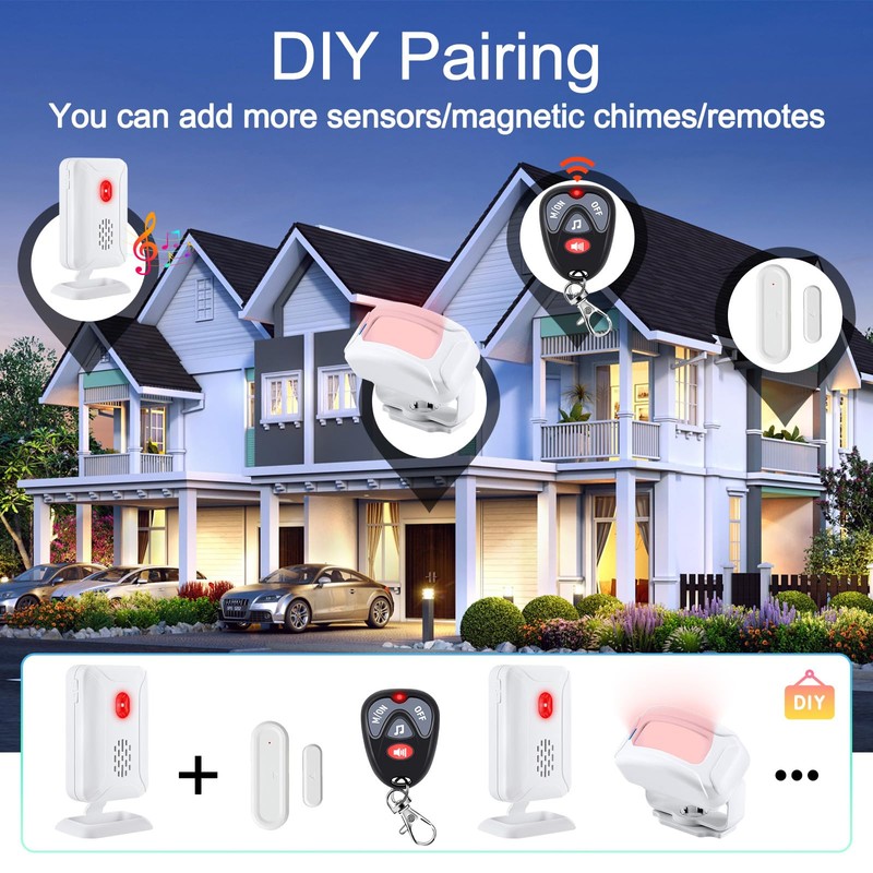 KCMYTONER Wireless Motion Sensor Door Chime,Entry Alert Chime for Business,Door