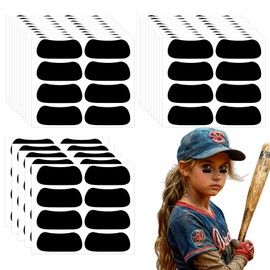 Eye Black Stickers, 200 PCS Football Eye Black Stickers Eyeblack Sticker for Kids Self-Adhesive Face Sticker for Athletes Cheerleaders Fans Baseball Softball Sport Game Day Themed Party Supplies