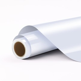 HTVRONT White Permanent Vinyl for Cricut, White Permanent Vinyl Rolls - 12" x 11 FT Adhesive Vinyl Roll for Cricut, Silhouette, Cameo, Signs, Scrapbooking, Craft, Die Cutters (Glossy White)