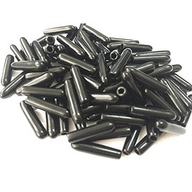 Jocon SF9000 PVC Flexible Vinyl Round Tip End Caps Steel Wire Tip Caps Wire Thread Protector Cover (Inner Dia 4.5mm, Black)
