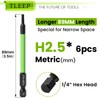 TLEEP 3.5" Long 1/4" Hex Head Allen Wrench Drill Bits,