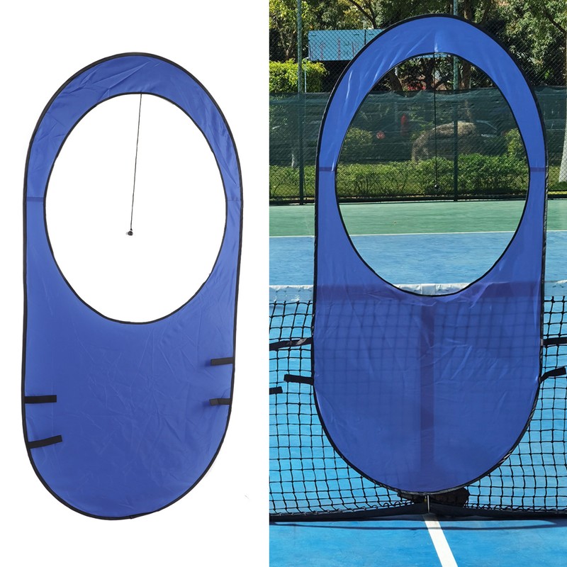 POWERTI Tennis Window Target Blue Portable Nylon Tennis Training Equipment