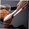 NOLITOY 2pcs Stainless Steel Food Clips Sturdy Barbecue Clamp Steak