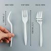 PLASTICPRO Cutlery 400 Mediumweight White Disposable Plastic Forks