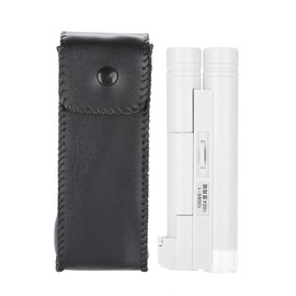 100X Zoom Microscope Double Tube Jewelry Magnifier Pocket Magnifying Glass with LED Light