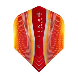 Harrows Dart Flight Silika Lumen Dart Flight Set for Soft Darts and Steel Darts (Number 6, Yellow/Red)