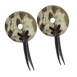 Showman Hair-On Cowhide Leather Bit Guards