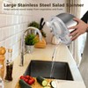 Large Stainless Steel Salad Spinner, Lettuce Spinner Vegetable Strainer Set,
