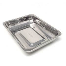 Medical Dental Instrument Set Up Tray Deep Stainless Steel with Seamless Edges, Instrument Assortment Tray Ideal for Lab, Dental Clinics, Tattoo Piercing Parlor + More, 8.5" L x 6.5" W x 1.25" H