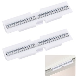 Nkiy Quen 2 Pcs Bi-Fold Door Slide Guide,ABS Bifold Door Spring Slide Rail,White Bifold Closet Door Slide Guide for Top Mount Protect Doors Track