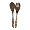 VIE Salad Servers, Coconut Wood with Cinnamon Inlay, 30x7cm
