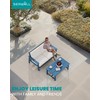 SERWALL SERWALL HDPE Outdoor Coffee Table, All-Weather Patio Coffee Table,