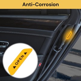 EZONEDEAL 4pc / set Open Ad Reflective Warning Car Open Reflective Tape Exterior Bicycle Accessories DIY Car Door Stickers for Trucks Car Open Warning Safety Signs Reflectores Coche Tape