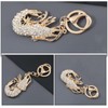 [CALLARON] 2pcs Rhinestone Shrimp Keychain Inlay Keychain Cambal Keychain Shrimp