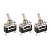 Powice 3 x Toggle Switch 12 V/15 A, Mini Boat