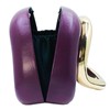 Boutique De FGG PU Leather Metal Clutches Women Formal Purple