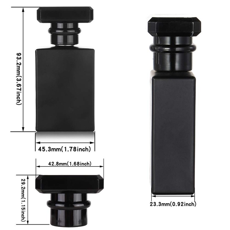 6 Pack 30ml / 1 Oz Black Assorted Refillable Perfume
